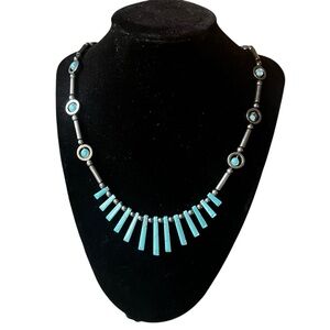 Elegant Turquoise and Hematite Necklace